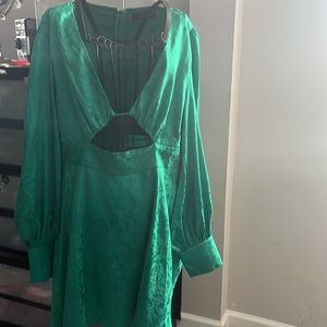 Akira Emerald Green blouse skirt